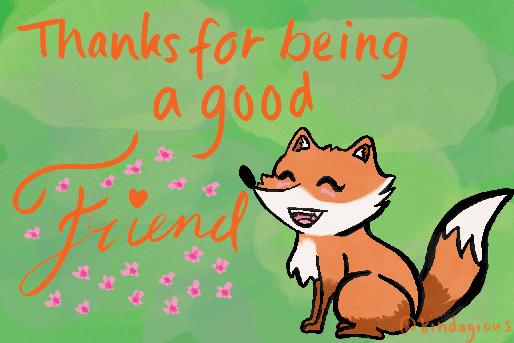 Thanks for being a good friend!